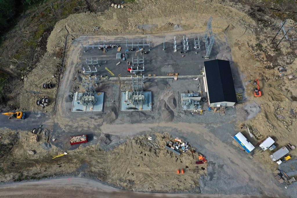 Substation in a near finished state